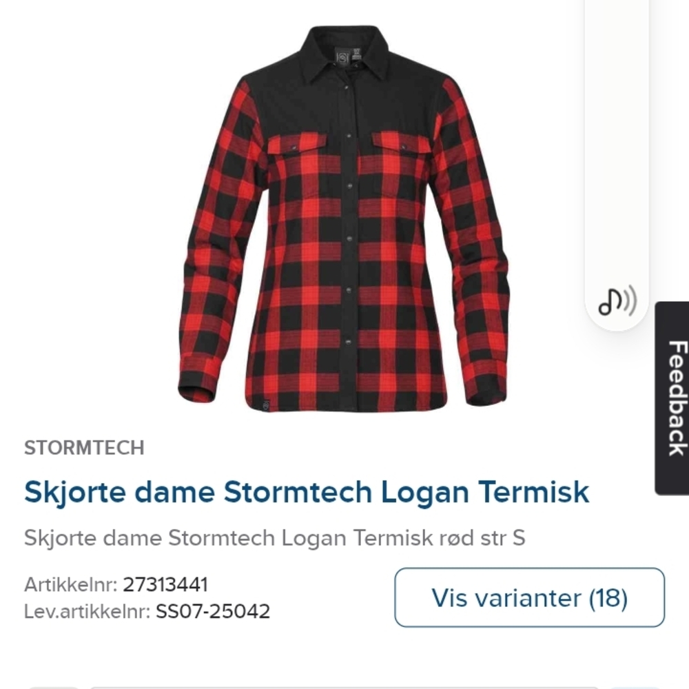 Stormtech Women's Button Down Shirt - Red and Black